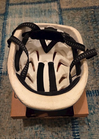 Renkli Desenli Mavi Bisiklet Kaskı Çocuklar İçin - Görsel 2