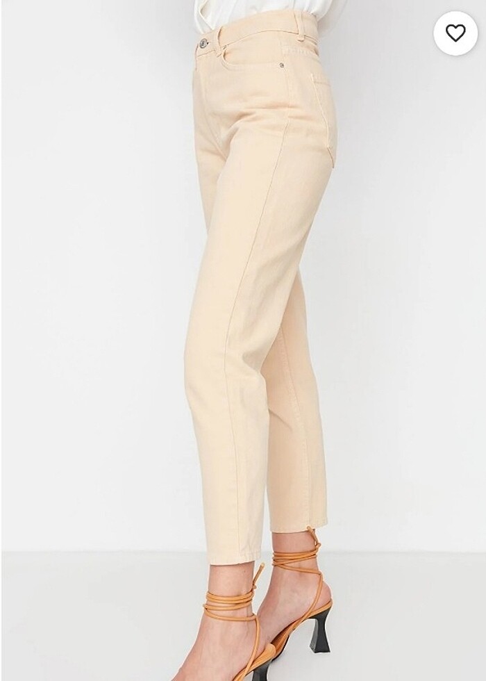 Trendyol milla krem kot pantalon - Görsel 2