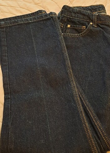 Trendyol milla Lacivert kot pantalon - Görsel 6