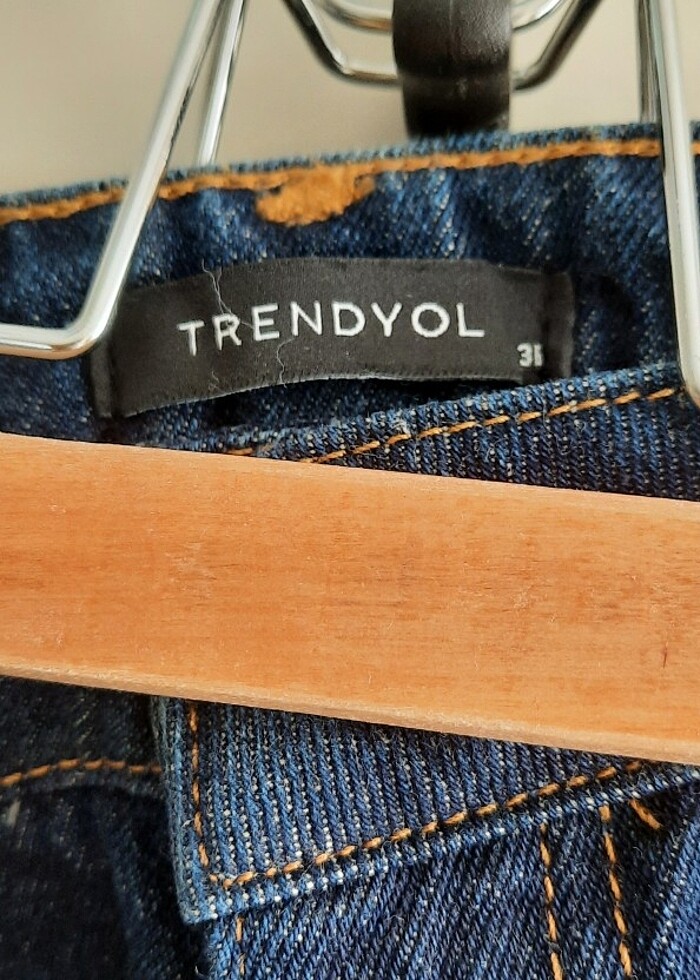 Trendyol milla Lacivert kot pantalon - Görsel 4