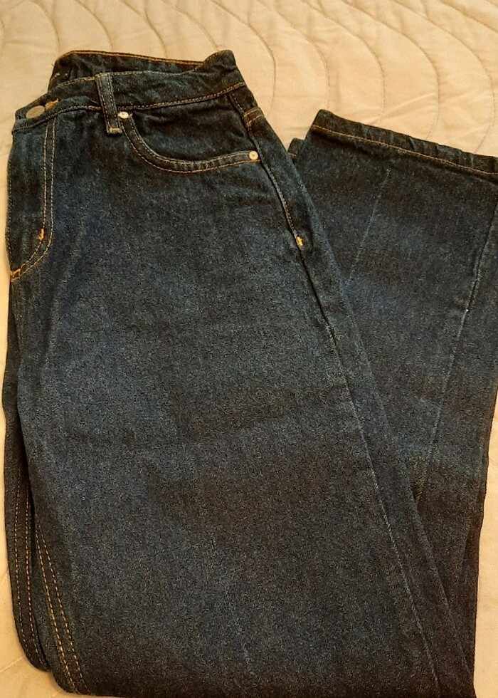 Trendyol milla Lacivert kot pantalon - Görsel 5