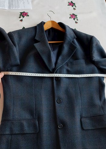 Erkek Ceket Notch Yaka Düğmeli - Görsel 8