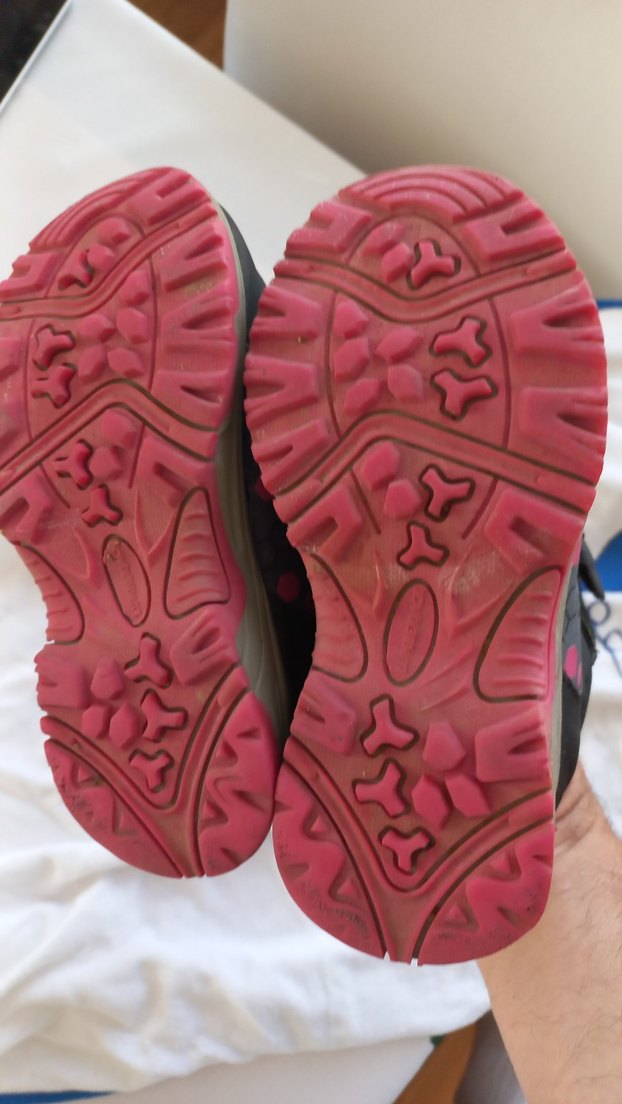 Kız Çocuk Pembe Gri Cırt Cırtlı Bot - Görsel 3