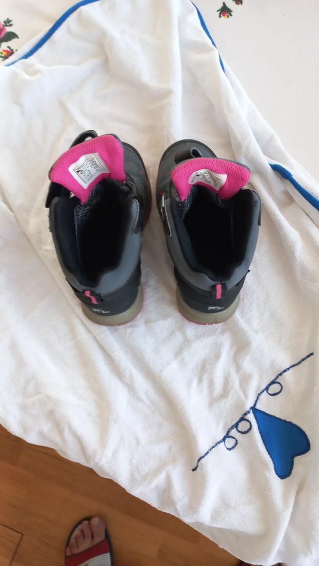 Kız Çocuk Pembe Gri Cırt Cırtlı Bot - Görsel 2