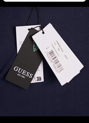 Guess Guess lacivet bisiklet yaka taşlı tişört 