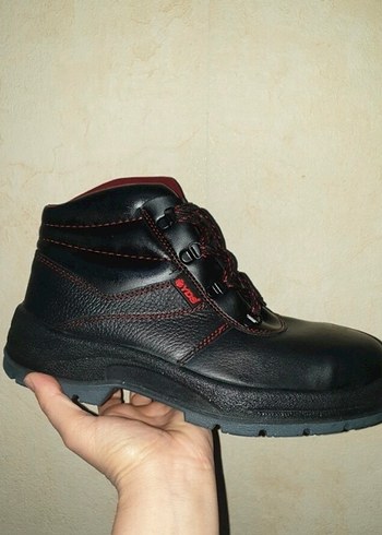 Siyah Bağcıklı Erkek Bot İş ayakkabısı demir - Görsel 2