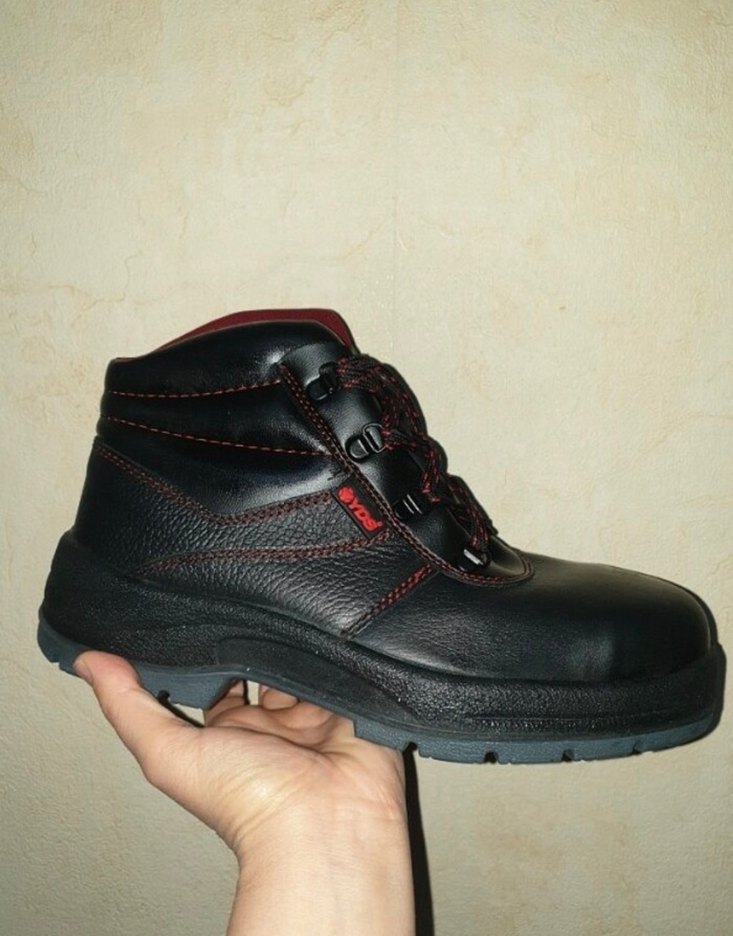 Siyah Bağcıklı Erkek Bot İş ayakkabısı demir - Görsel 2