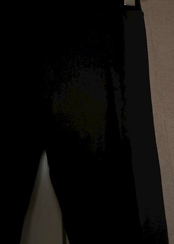 Siyah Kenarları deri Kadın Tayt - Görsel 3