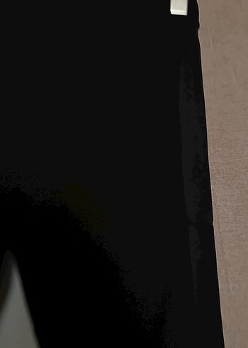 Siyah Kenarları deri Kadın Tayt - Görsel 4