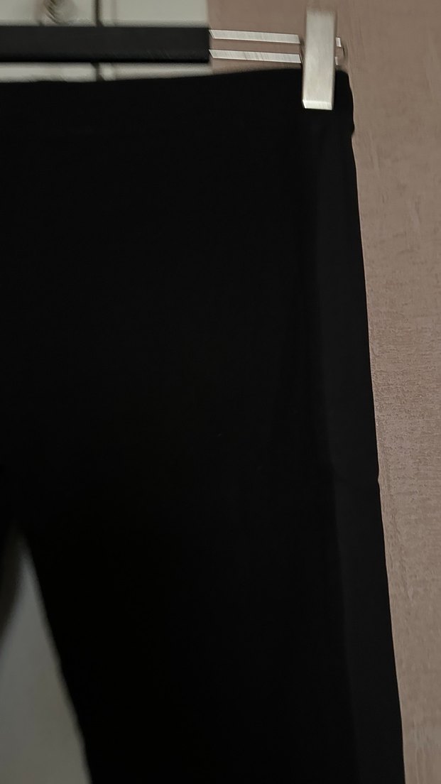 Siyah Kenarları deri Kadın Tayt - Görsel 4