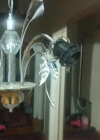 nikelaj Renkli Metal Detaylı Avize - Görsel 2