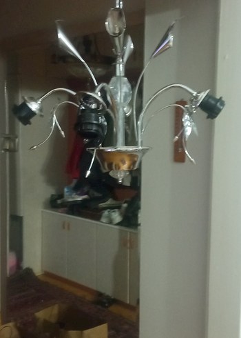 nikelaj Renkli Metal Detaylı Avize - Görsel 3