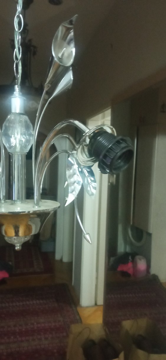 nikelaj Renkli Metal Detaylı Avize - Görsel 2