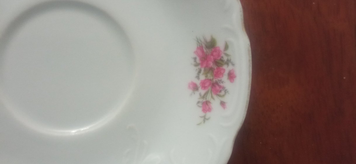 tabak Renkli Beyaz Çiçek Desenli Tabak - Görsel 2