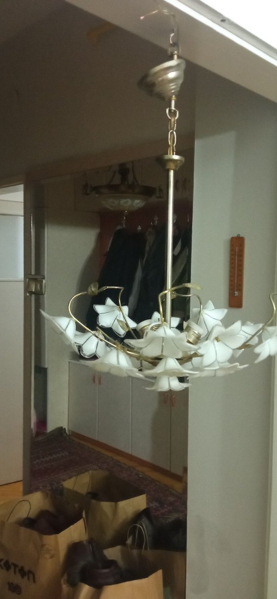 avize Beyaz Çiçekli Tavan Lambası - Görsel 2