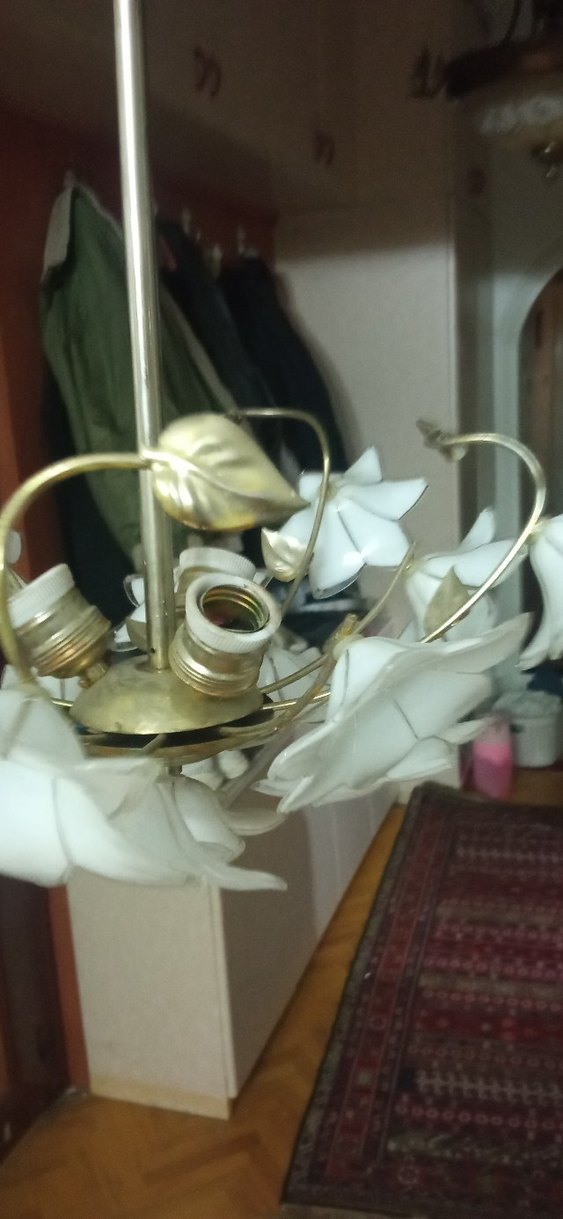 avize Beyaz Çiçekli Tavan Lambası - Görsel 3