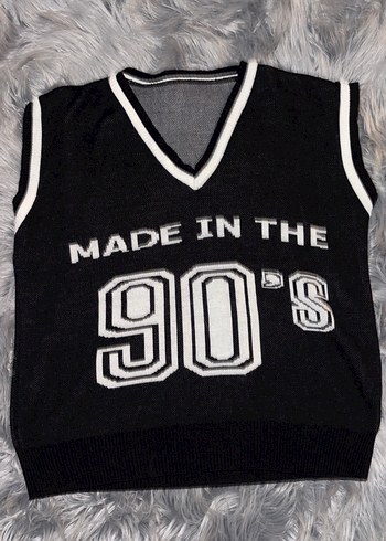 Siyah V Yaka Triko Süveter S/M uygun - Görsel 2