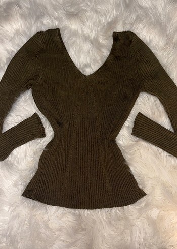 Haki renk Fairycore  Triko Kazak - Görsel 2