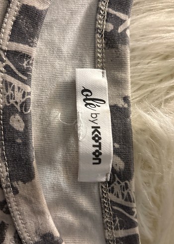 Gri Baskılı Uzun Kollu Kadın Vintage - Görsel 2