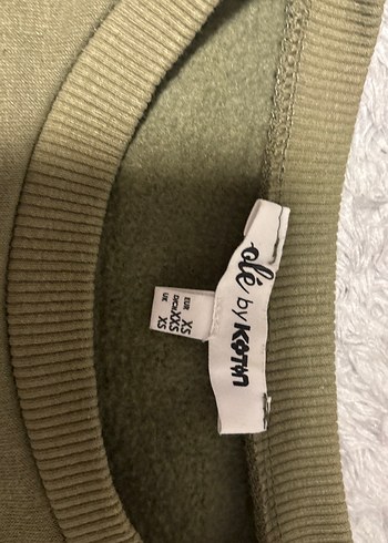 haki renkli Nakışlı Kadın Sweatshirt - Görsel 2