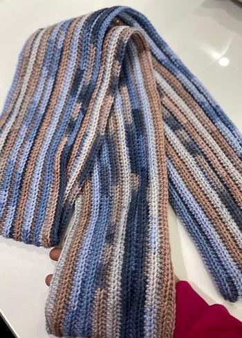 Bohem Çok Renkli Örgü Kadın Şal - Görsel 2