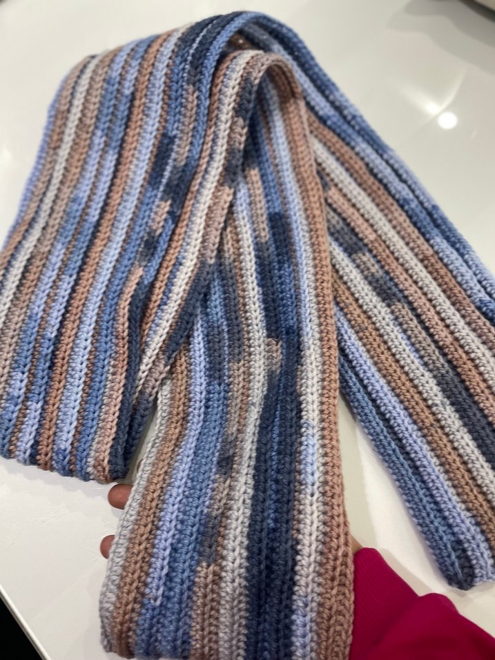 Bohem Çok Renkli Örgü Kadın Şal - Görsel 2