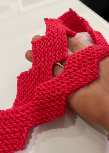 Kadın Renkli Örgü Şal - Görsel 3