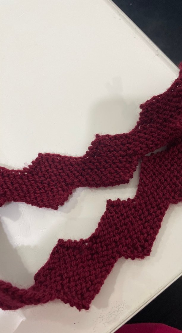 Bordo Örgü Kadın Şal - Görsel 3