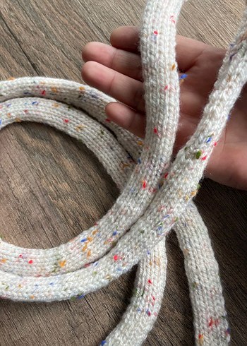 Çok Renkli Örgü  skinny Kadın Şal - Görsel 2