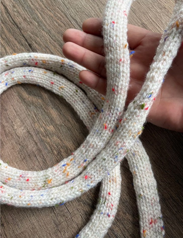 Çok Renkli Örgü  skinny Kadın Şal - Görsel 2