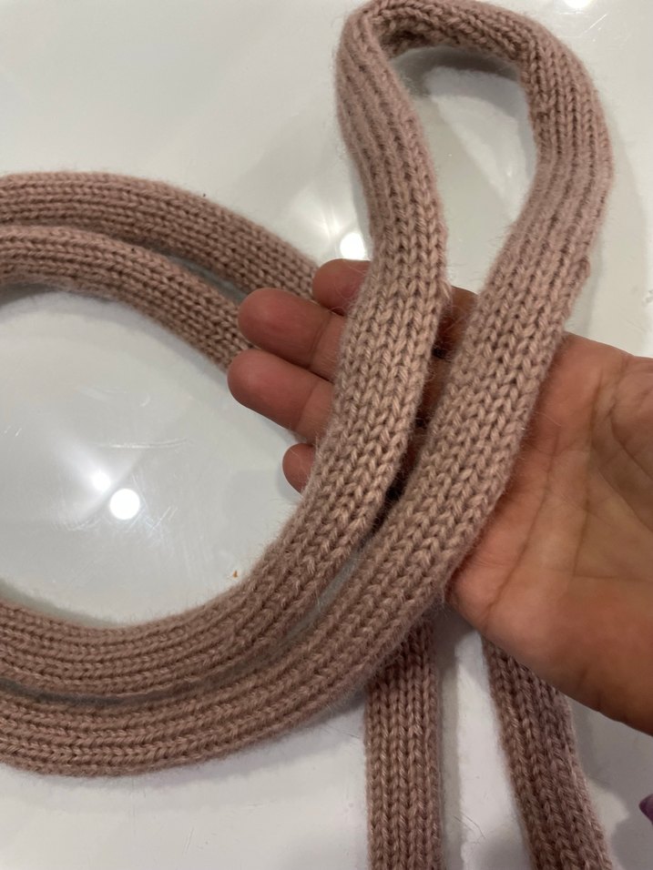 Pudra koyu skinny Kadın Şal - Görsel 2