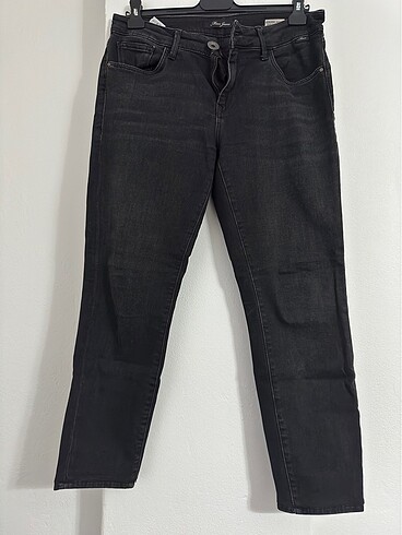 Mavi Jeans marka Boru paça düz siyah kot jean pantolon
