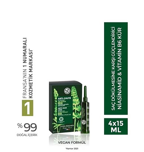 Yves Rocher Güçlendirici Niasinamid Vitamin B6 Kür - Saç Dökülme - Görsel 2