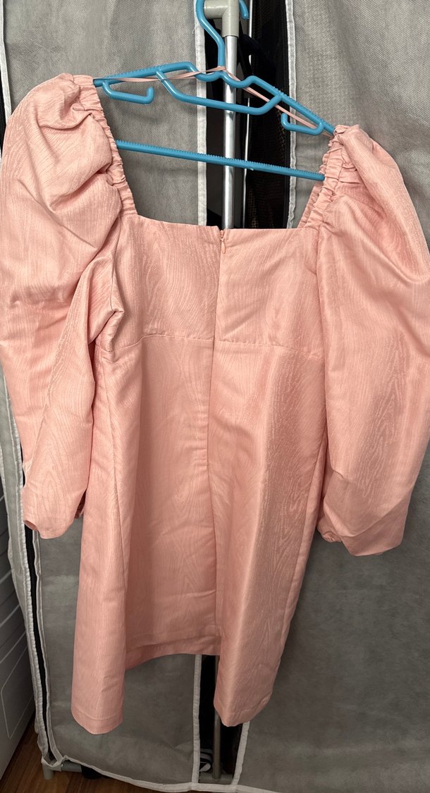 Pembe Mini elbise Fiyonk Detaylı - Görsel 2