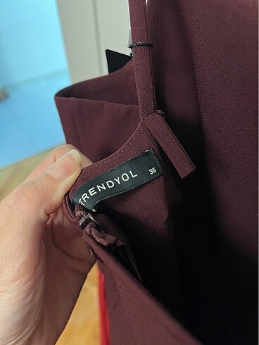 s Beden bordo Renk Trendyolmilla elbise