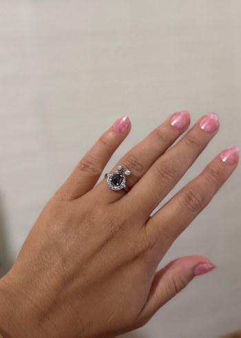 American Vintage Safir taşlı zirkon Gümüş Kadın Yüzük