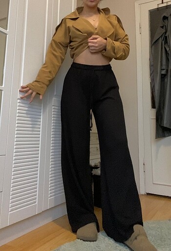 Diğer beli lastikli bol pantolon