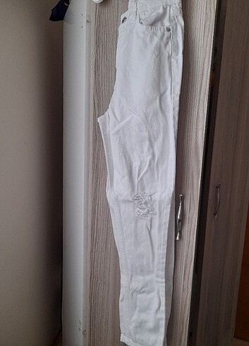 xs Beden Beyaz kot pantolon