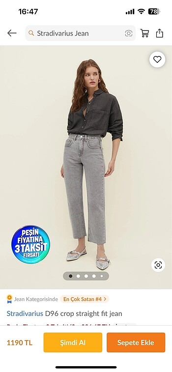 Stradivarius Streat Fıt Jean D96
