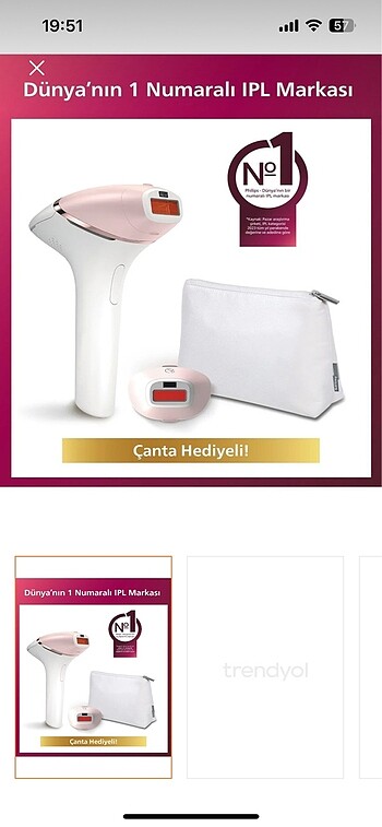 Philips Lumea 1950/00 IPL Lazer Cihazı