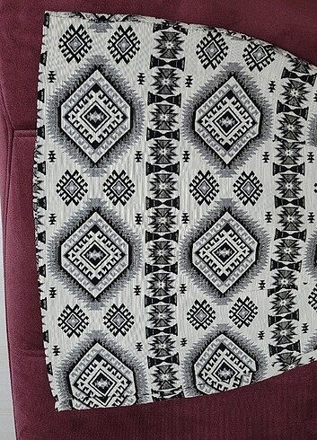 Kısa etnik desenli etek