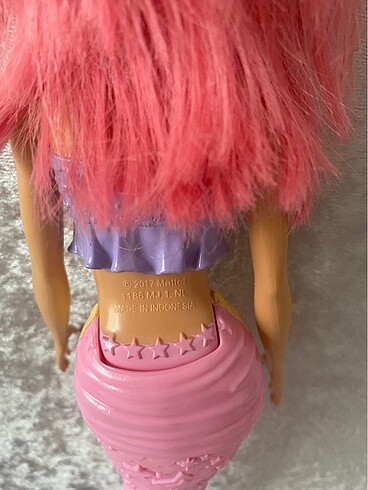 Beden Renk Barbie pembe saçlı deniz kızı bebeği