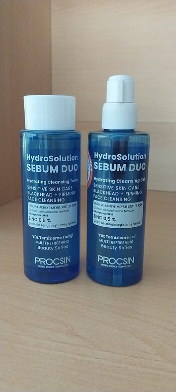 Procsin sebum duo yüz yıkama jeli ve tonik