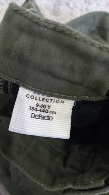 10 Yaş Beden haki Renk DEFACTO 9-10 Yaş Erkek Çocuk Kargo Model Kot Pantolon