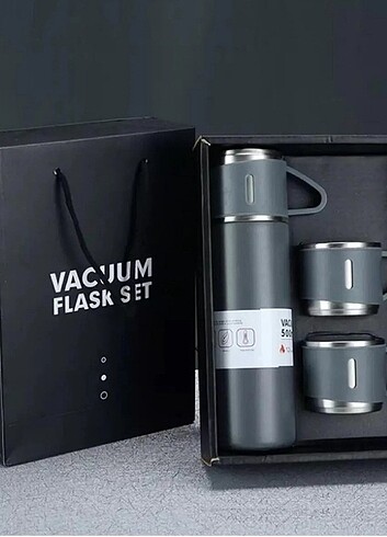 Vaccum flask set bardaklı termos