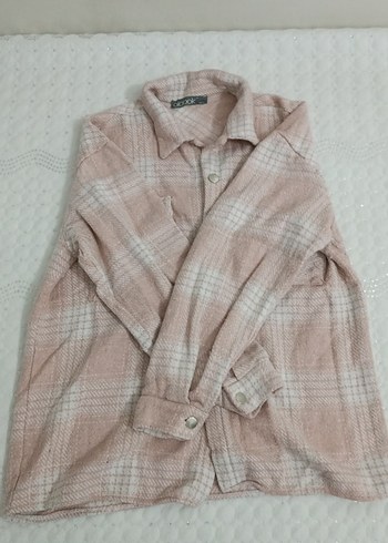 Düğmeli Uzun Kollu Pembe Kadın Gömlek - Görsel 3