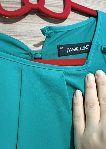 Turkuaz Piliseli Uzun Bohem Elbise - Görsel 3