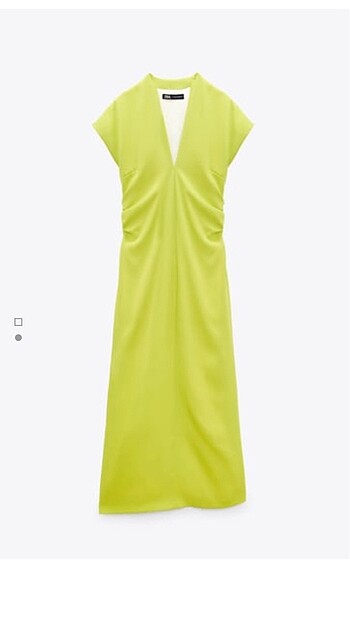 ZARA LİME YEŞİL GÜNLÜK ELBİSE