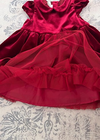 H&M Kız Çocuk Kadife Elbise - Görsel 4