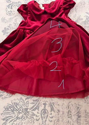 H&M Kız Çocuk Kadife Elbise - Görsel 2